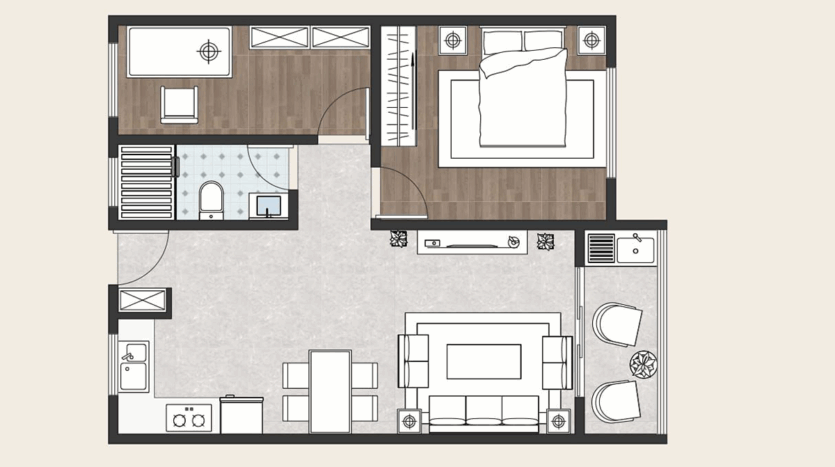1‑bedroom + study apartments at Njemwa Residences, Kilimani.